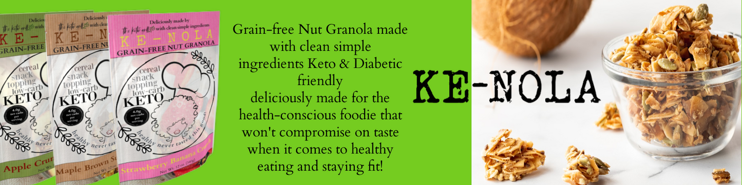 Ke-nola Grain-free Soy-free Granola BUNDLE #1 Grain-Free Granola |8 oz |3 Pack