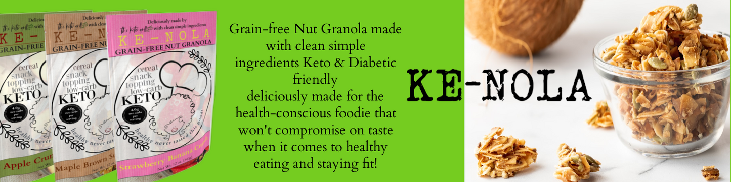 KE-NOLA GRAIN-FREE SOY-FREE GRANOLA BUNDLE #1 Grain-Free Granola |8 oz |3 Pack