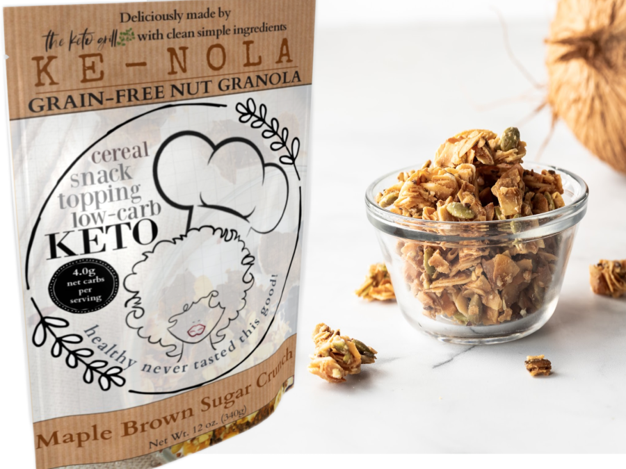 KE-NOLA GRAIN-FREE SOY-FREE GRANOLA Maple Brown Sugar Crunch Grain-Free Soy-Free Granola | 12 oz |