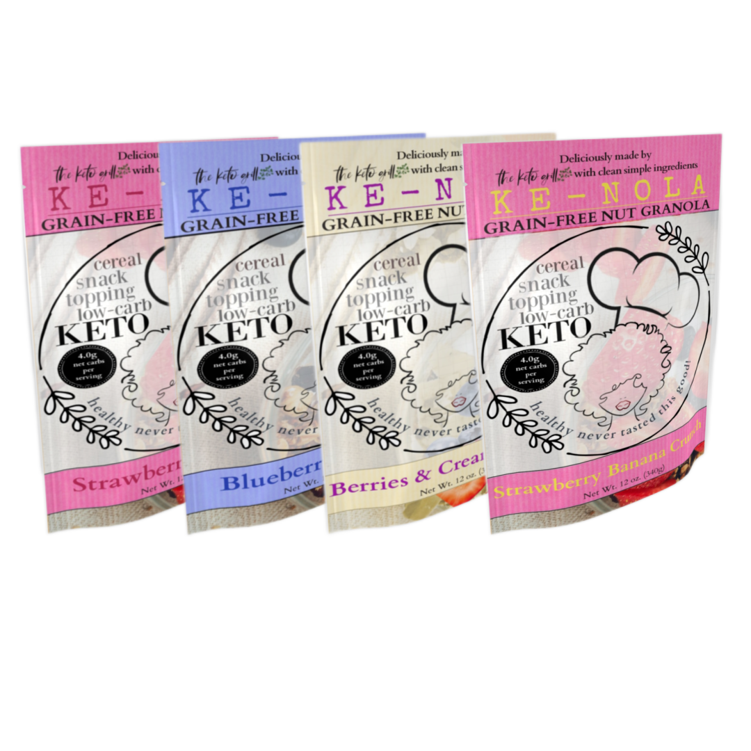 Ke-nola Grain-free Soy-free Granola sample bundle #1 Grain-Free Granola |2.75 oz |4 Pack