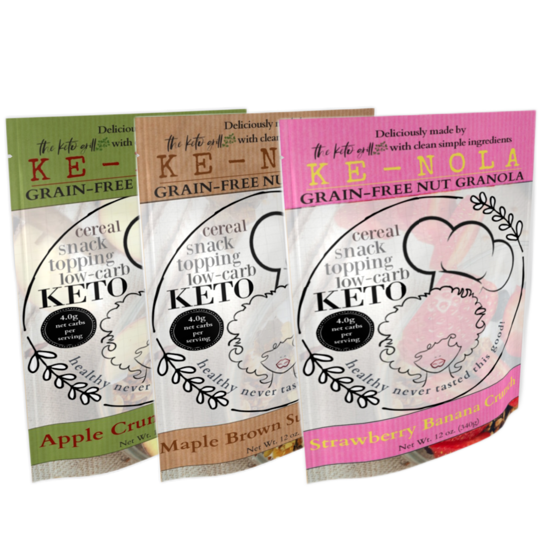 Ke-nola Grain-free Soy-free Granola BUNDLE #1 Grain-Free Granola |8 oz |3 Pack
