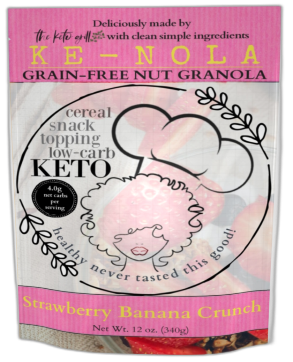 Ke-nola Grain-free Soy-free Granola Strawbery banana Crunch Grain-Free Soy-Free Granola | 12 oz |