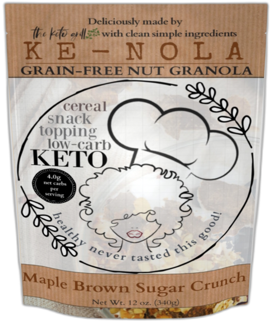 KE-NOLA GRAIN-FREE SOY-FREE GRANOLA Maple Brown Sugar Crunch Grain-Free Soy-Free Granola | 12 oz |